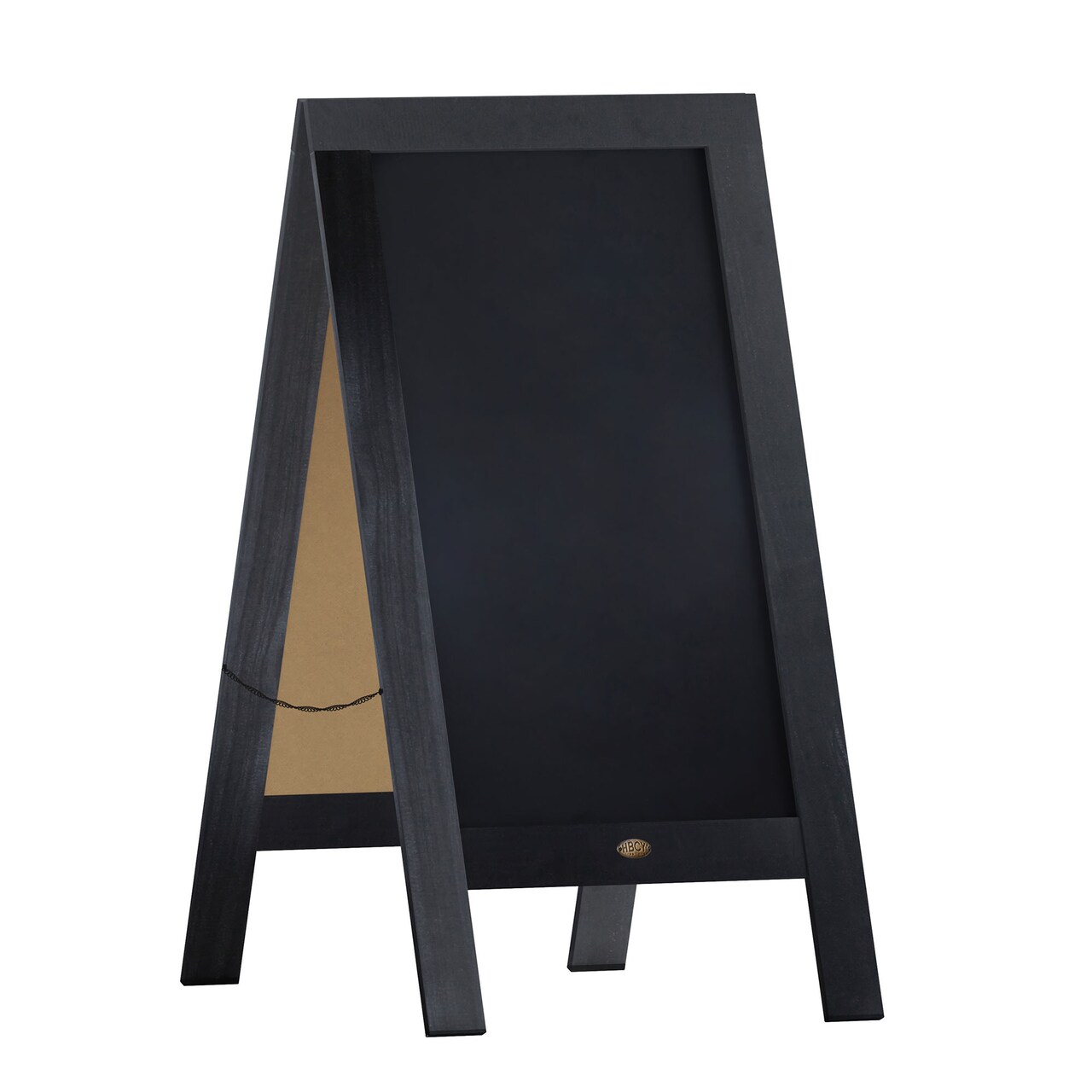 Canterbury 40" x 20" Vintage Wooden A-Frame Magnetic Indoor/Outdoor Chalkboard Sign, Freestanding Double Sided Extra Large Message Board - Black